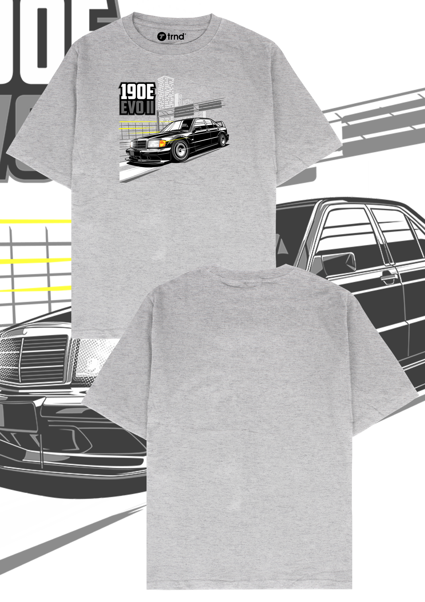 Mercedes-Benz 190E Evo II T-Shirt - Trend Streetwear Car Graphic Tee