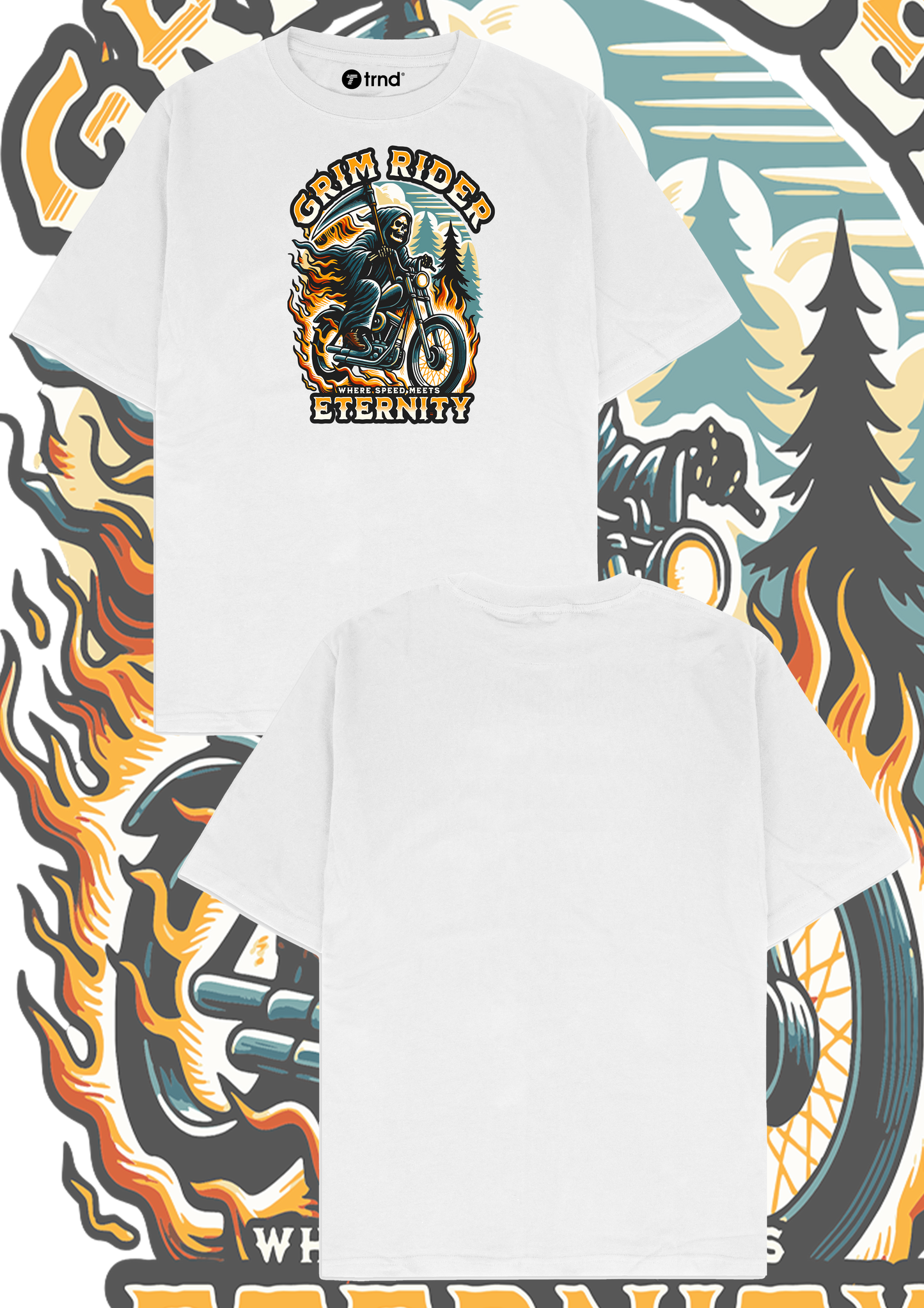 Grim Rider T-Shirt - Where Speed Meets Eternity | TRND