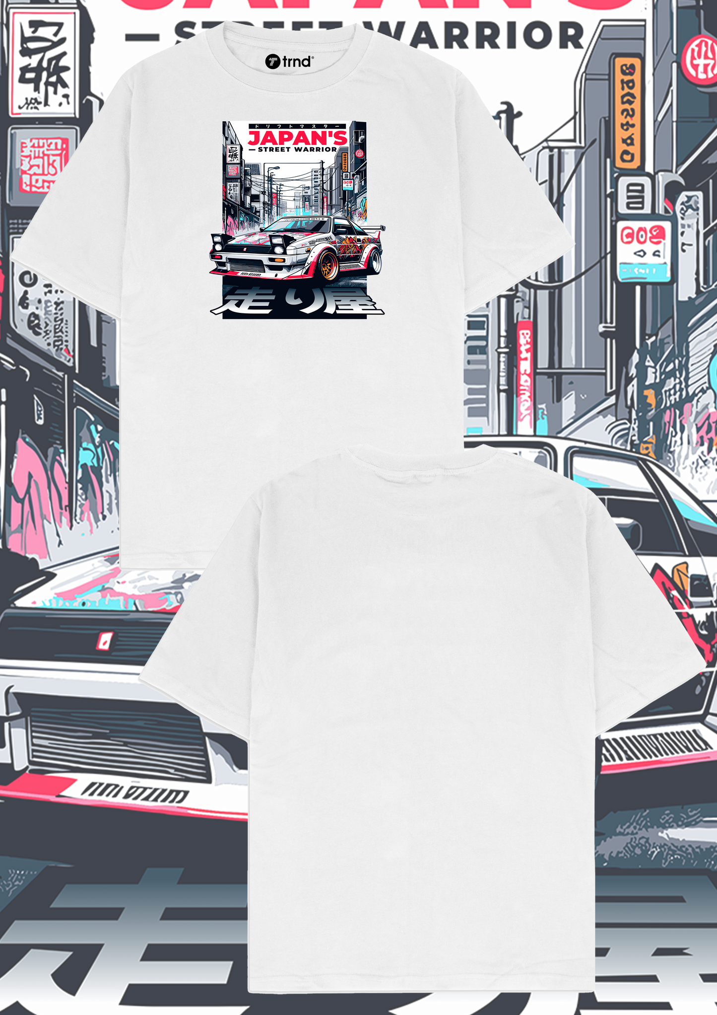Toyota AE86 Japan's Street Warriors T-Shirt - Trend Streetwear Car Graphic Tee