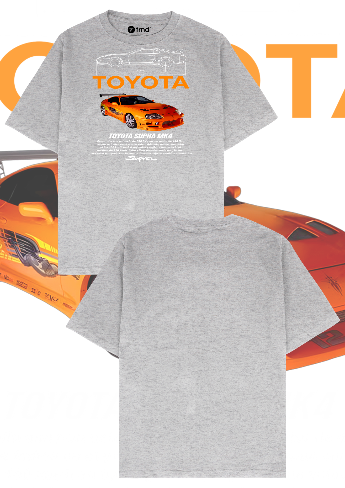 Toyota Supra MK4 T-Shirt - Trend Streetwear Car Graphic Tee