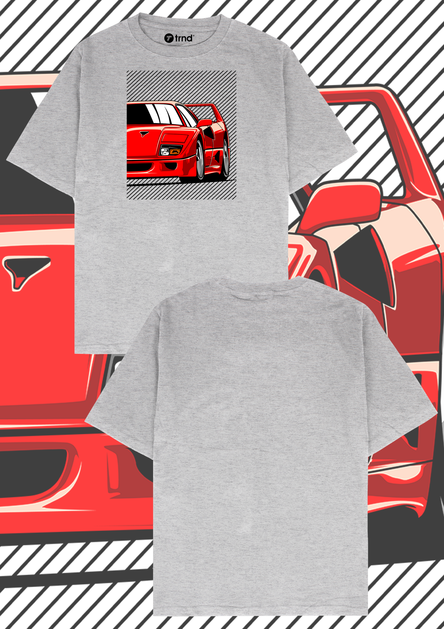 Ferrari F40 T-Shirt - Trend Streetwear Car Graphic Tee