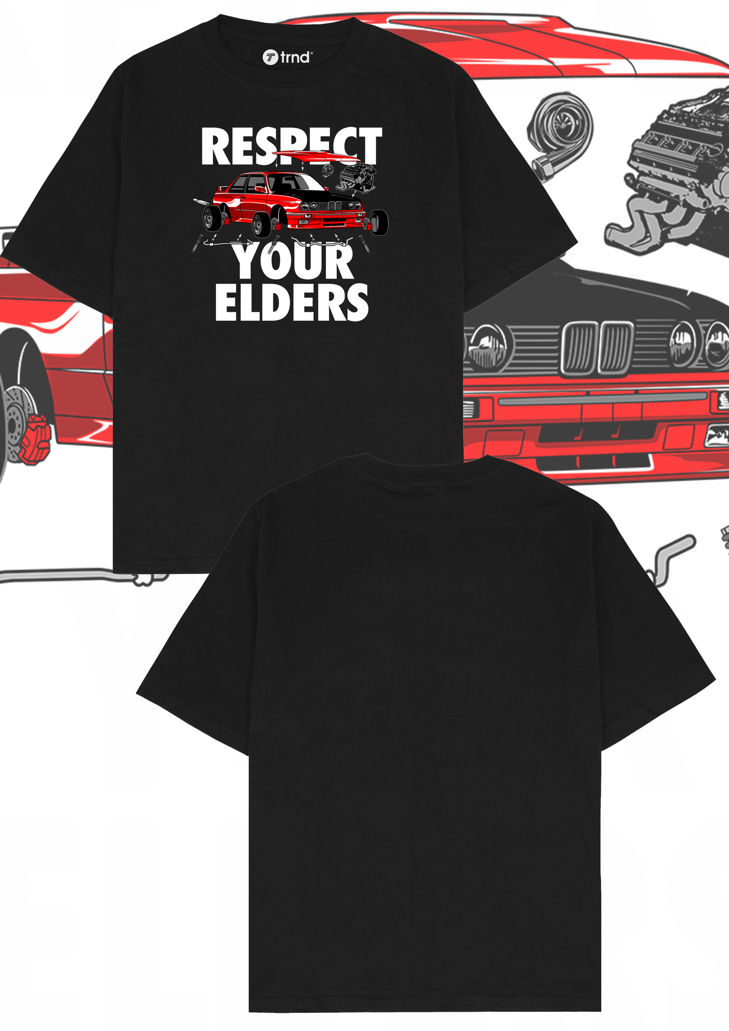 BMW Respect Your Elders T-Shirt - Trend Streetwear Car Graphic Tee