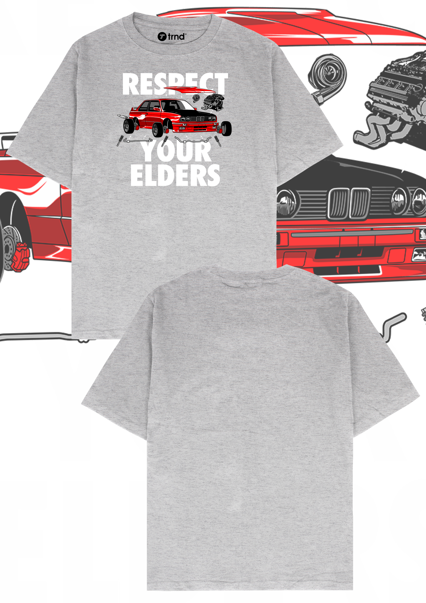 BMW Respect Your Elders T-Shirt - Trend Streetwear Car Graphic Tee