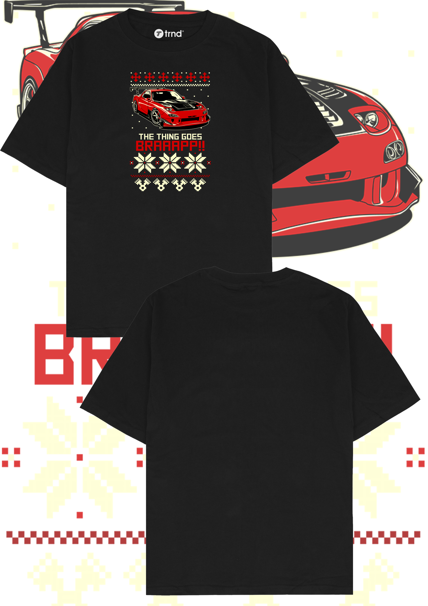 Mazda RX-7 Braaaappp T-Shirt - Trend Streetwear Car Graphic Tee