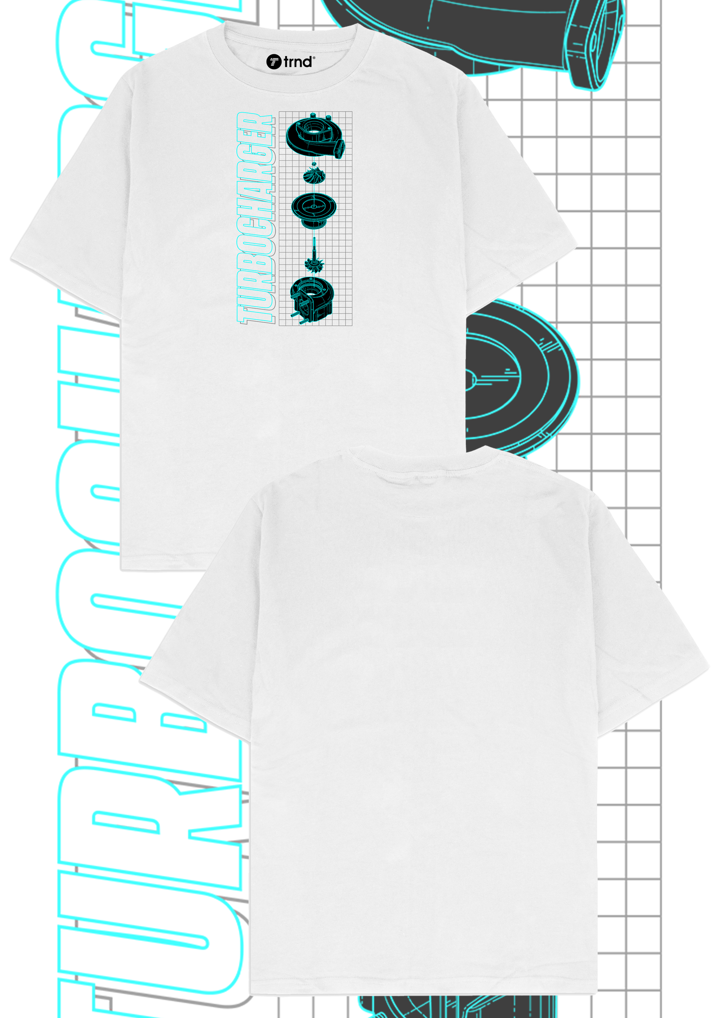 Turbocharger T-Shirt - Trend Streetwear Car Graphic Tee