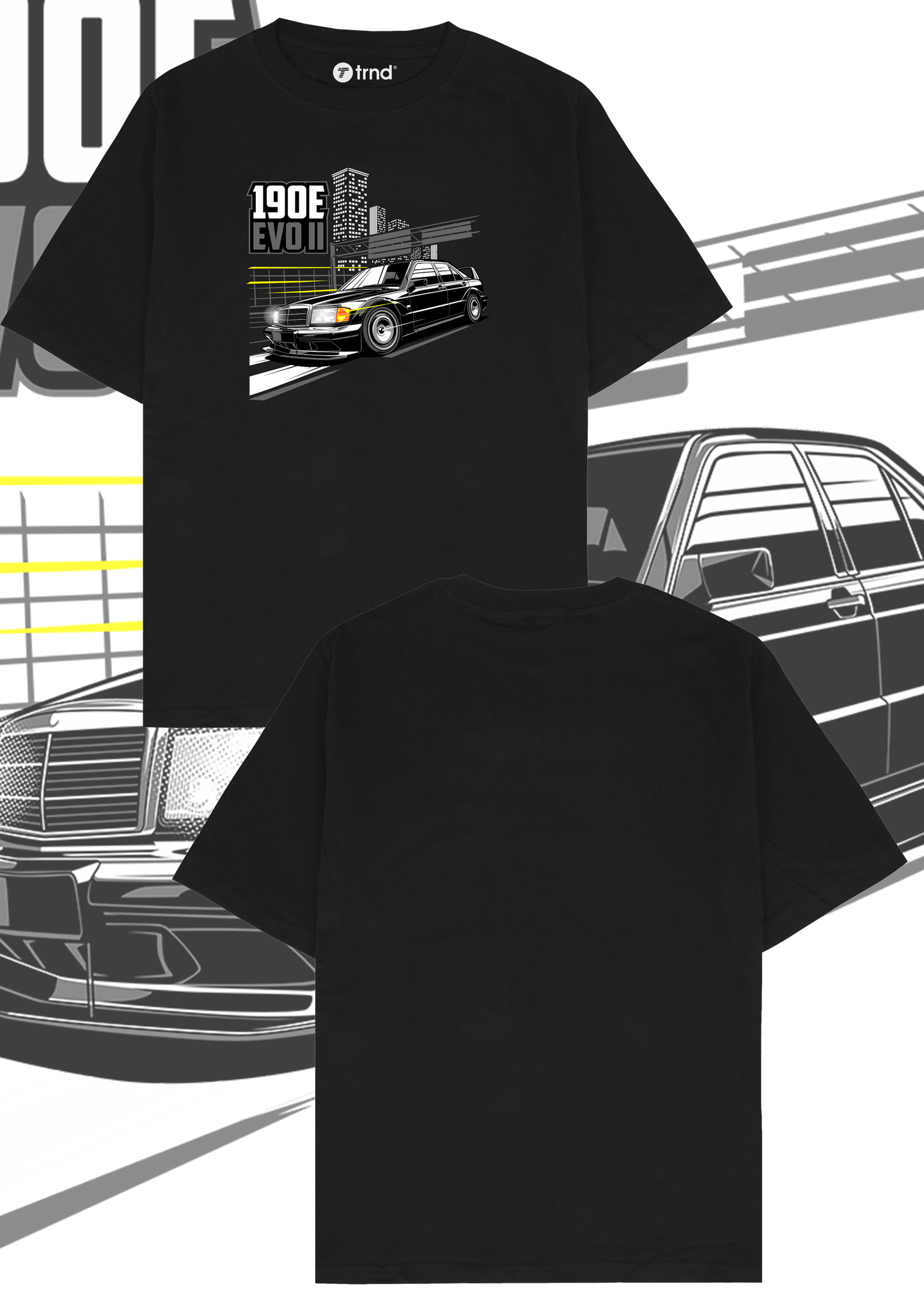 Mercedes-Benz 190E Evo II T-Shirt - Trend Streetwear Car Graphic Tee