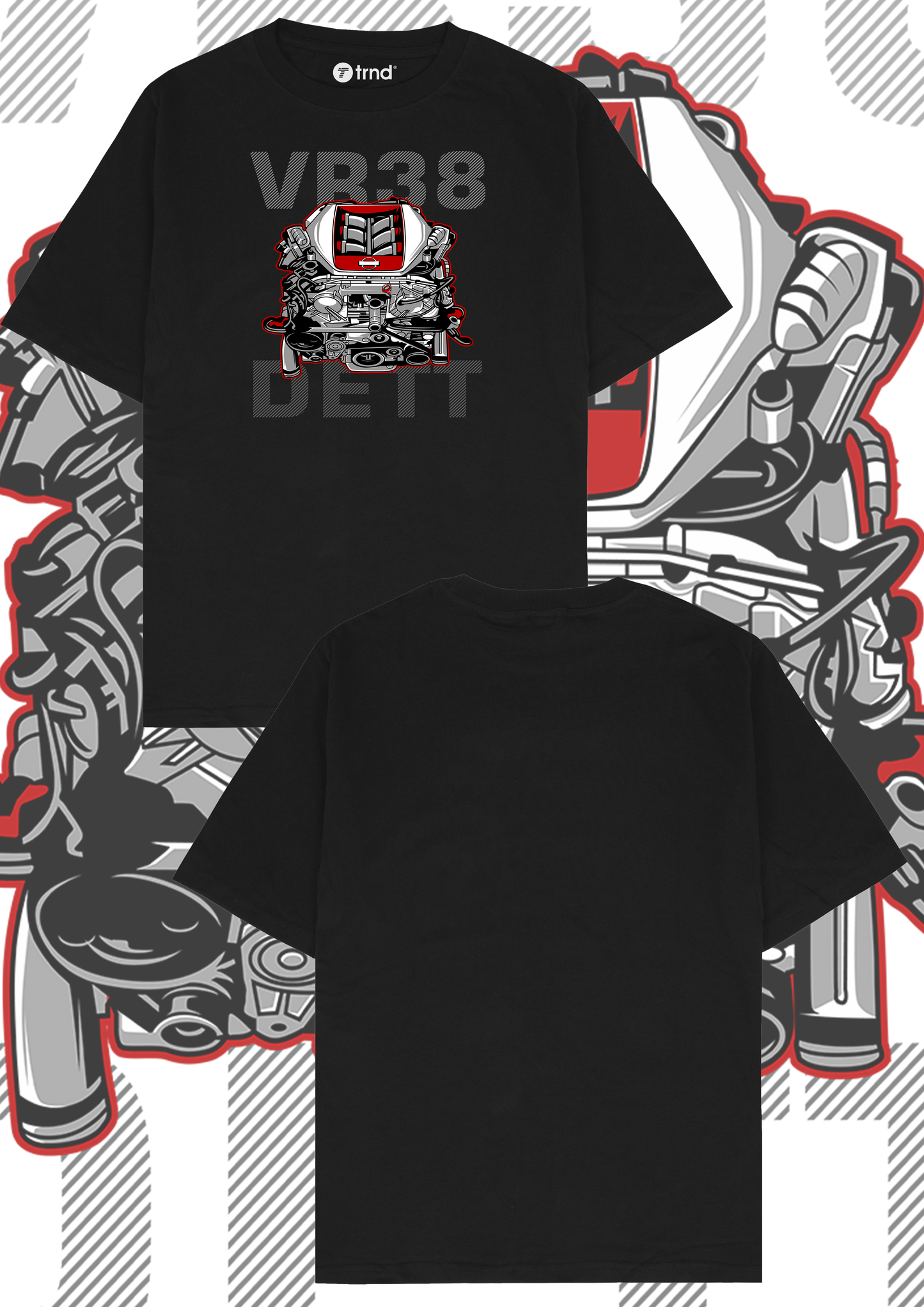 Nissan VR38DETT Engine T-Shirt - Trend Streetwear Car Graphic Tee