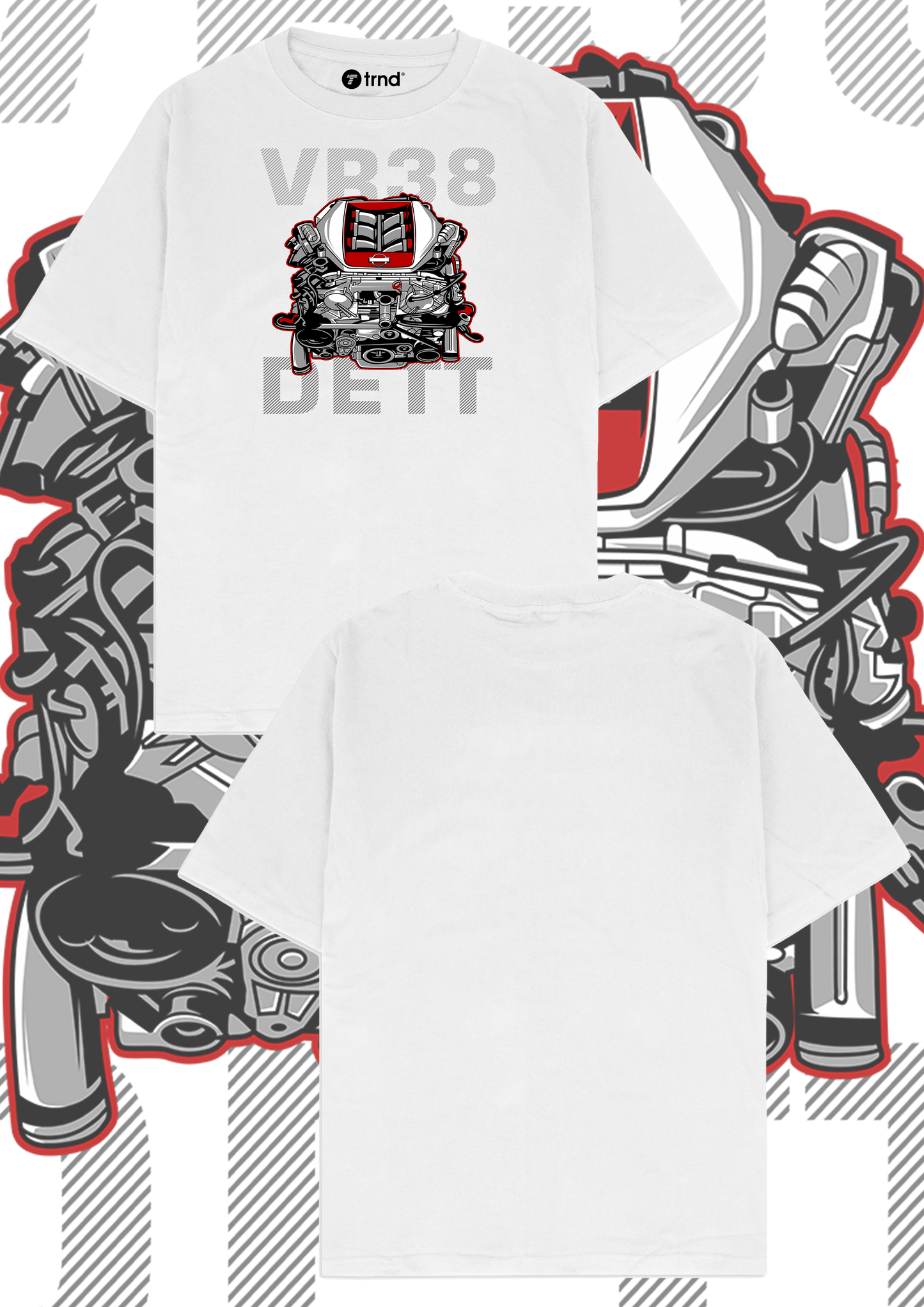 Nissan VR38DETT Engine T-Shirt - Trend Streetwear Car Graphic Tee