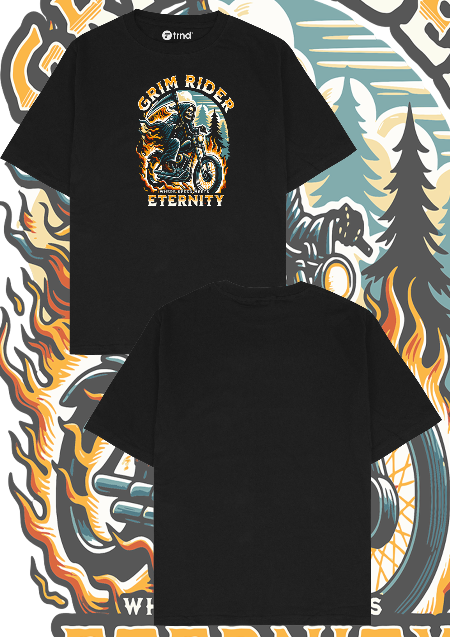 Grim Rider T-Shirt - Where Speed Meets Eternity | TRND