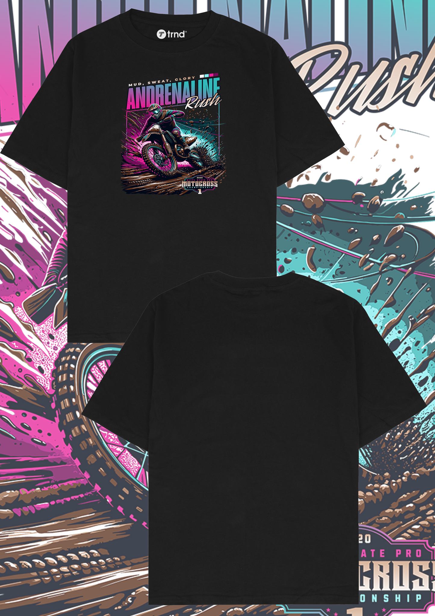 Adrenaline Rush T-Shirt - Motocross Pro #1 | TRND