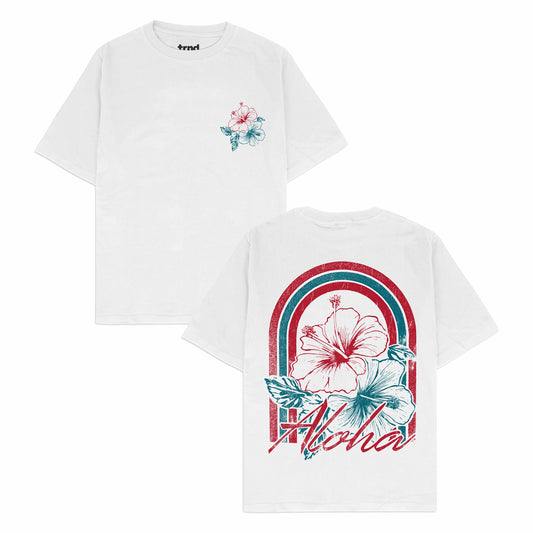 Aloha Tropical Hibiscus Graphic T-Shirt
