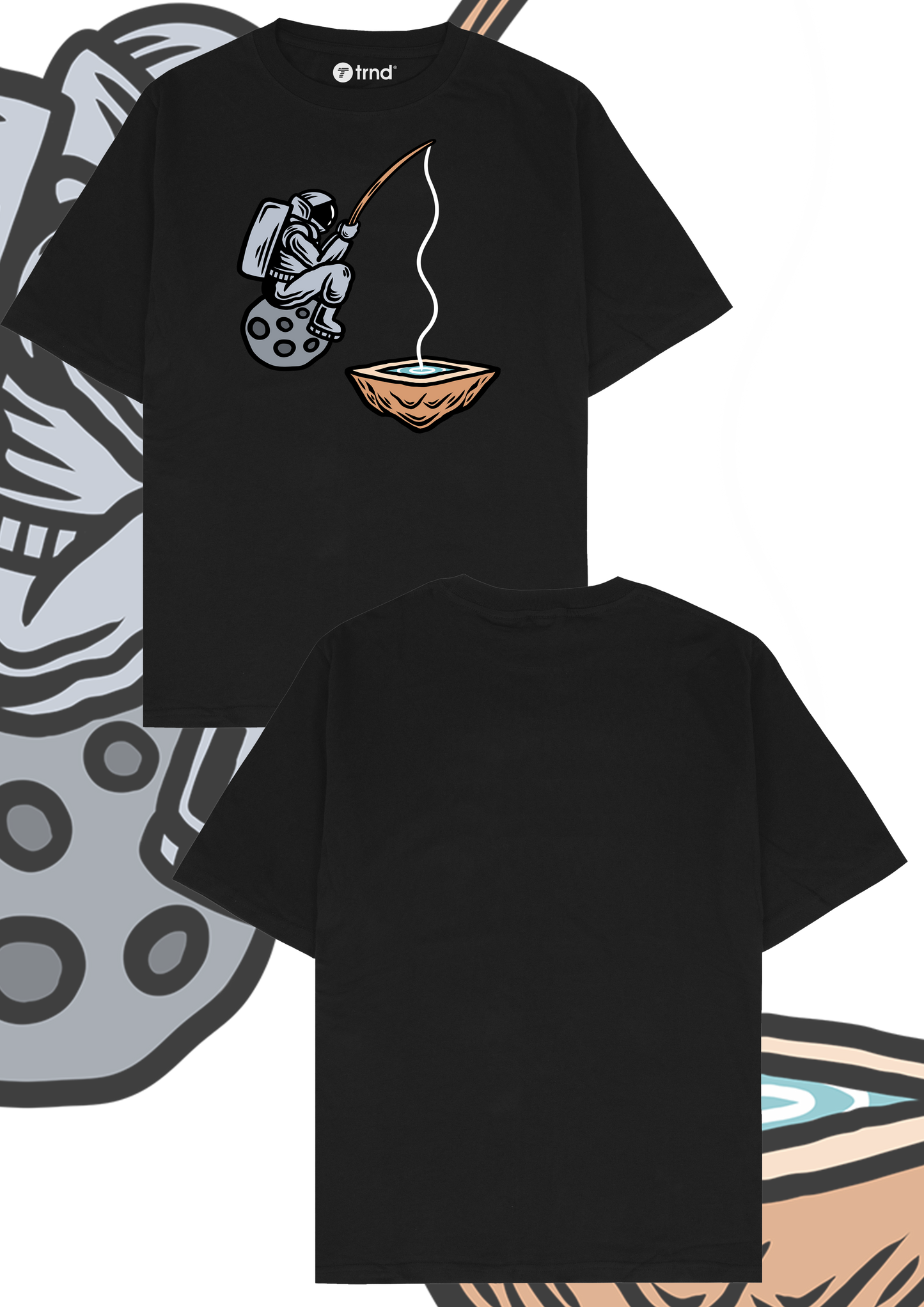 Lunar Fisherman T-Shirt - Cosmic Catch | TRND
