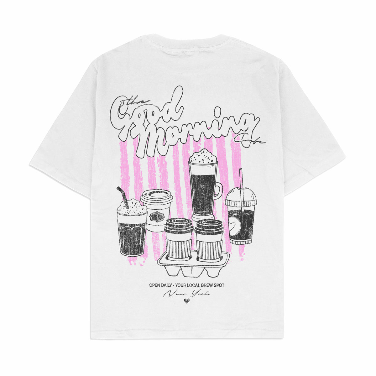 Good Morning Cafe Coffee Lovers Graphic T-Shirt