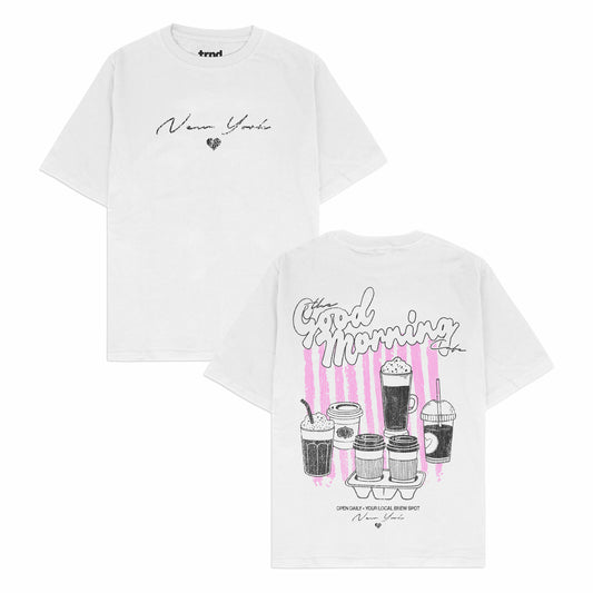 Good Morning Cafe Coffee Lovers Graphic T-Shirt