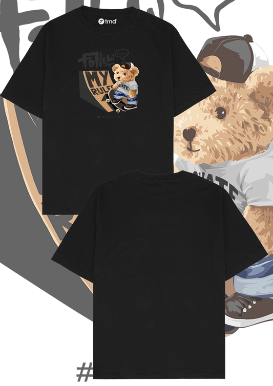 Follow My Rules Skate Boy Urban Bear By TRND