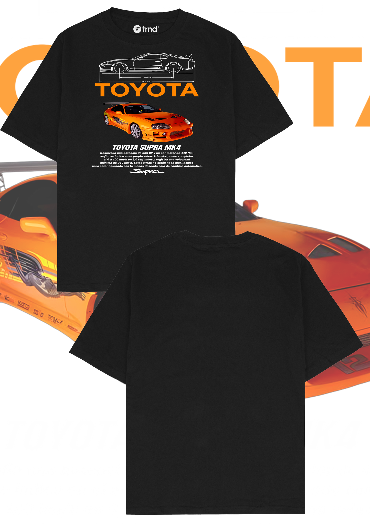 Toyota Supra MK4 T-Shirt - Trend Streetwear Car Graphic Tee