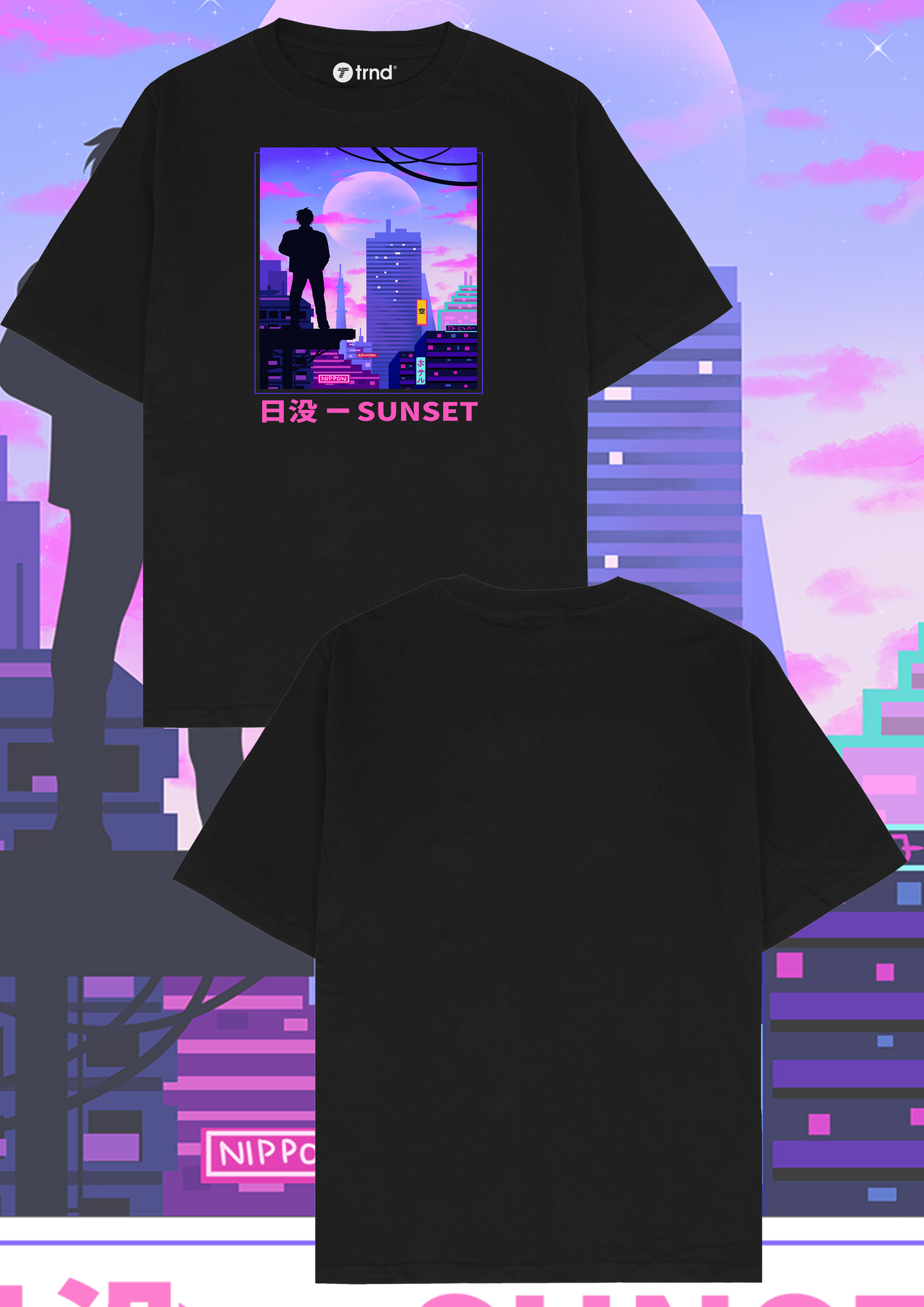 Nippo Sunset T-Shirt - Urban Anime Vibes | TRND